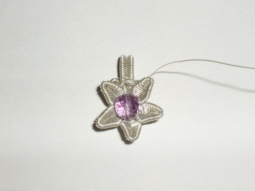 Abby Hook's Woven Wire Lotus Flower Pendant - , Wire Weaving, Weaving, Wire Weaving, Weaving Wire, secure the bail